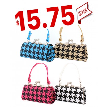 Lipstick Case - Houndstooth Print - 12PCS/PACK - LS-HON-ASST